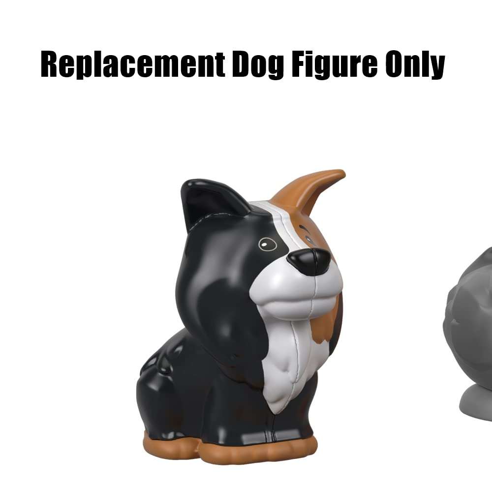 Replacement Part for Fisher-Price Little People Farm Animal Friends Playset - GFL21 - Replacement Black, Grey and White Dog Figure 3
