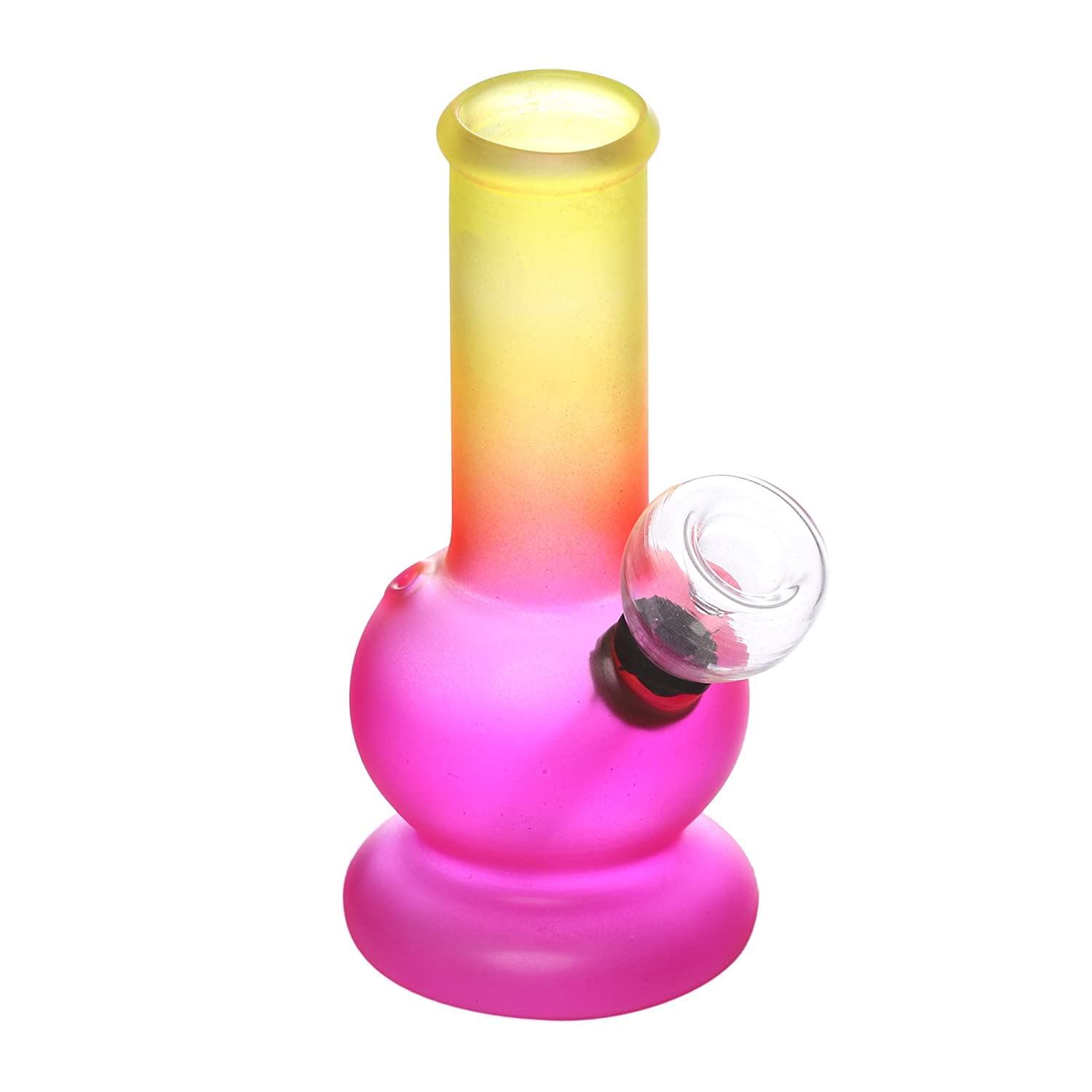 Metier Deal ! 5 Inch Glass Smoking Pipe Bong (13cm, Multicolor) and 2 inch Play Mate Acrylic Weed Crusher Herb Grinder- 1 Pc (GRA218) 5