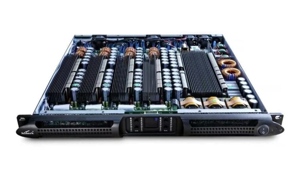 Admark K420 Class D Professional Power Amplifier One Space 2000 Watts x 4 @ 8Ω 6