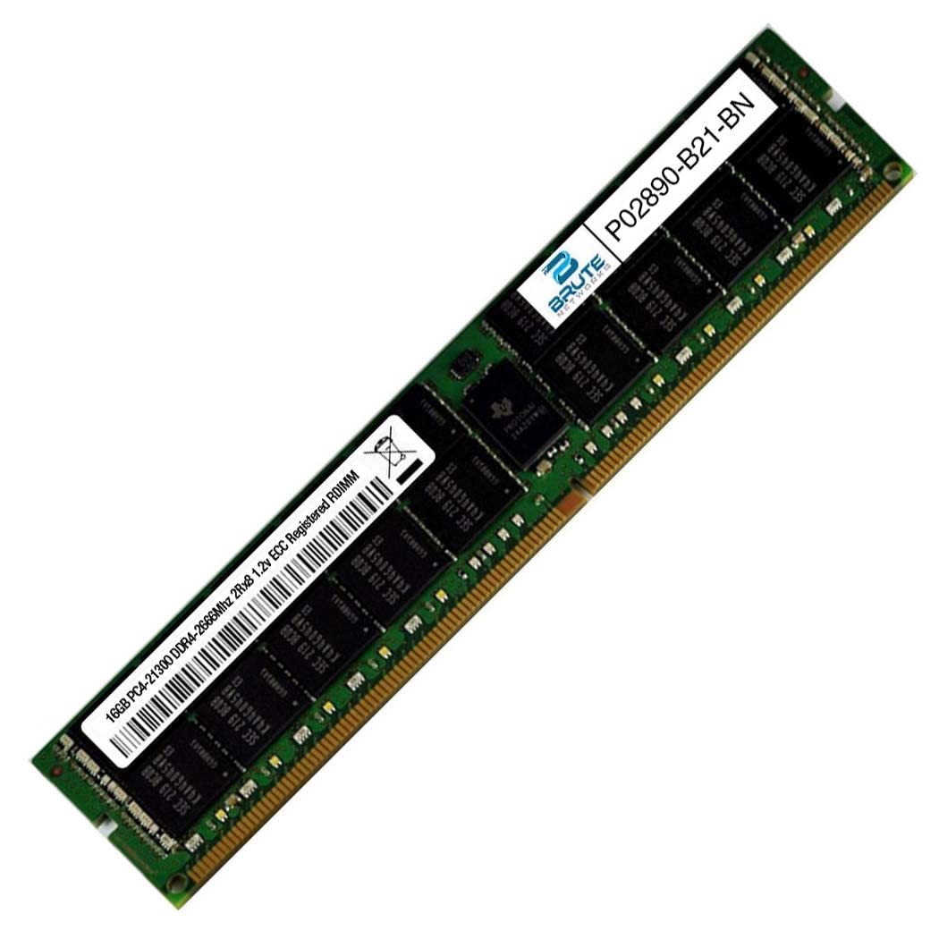 Brute Networks P02890-B21-BN - 16GB DDR4-2666Mhz 2Rx8 ECC Registered RDIMM (Compatible with OEM PN# P02890-B21) 2