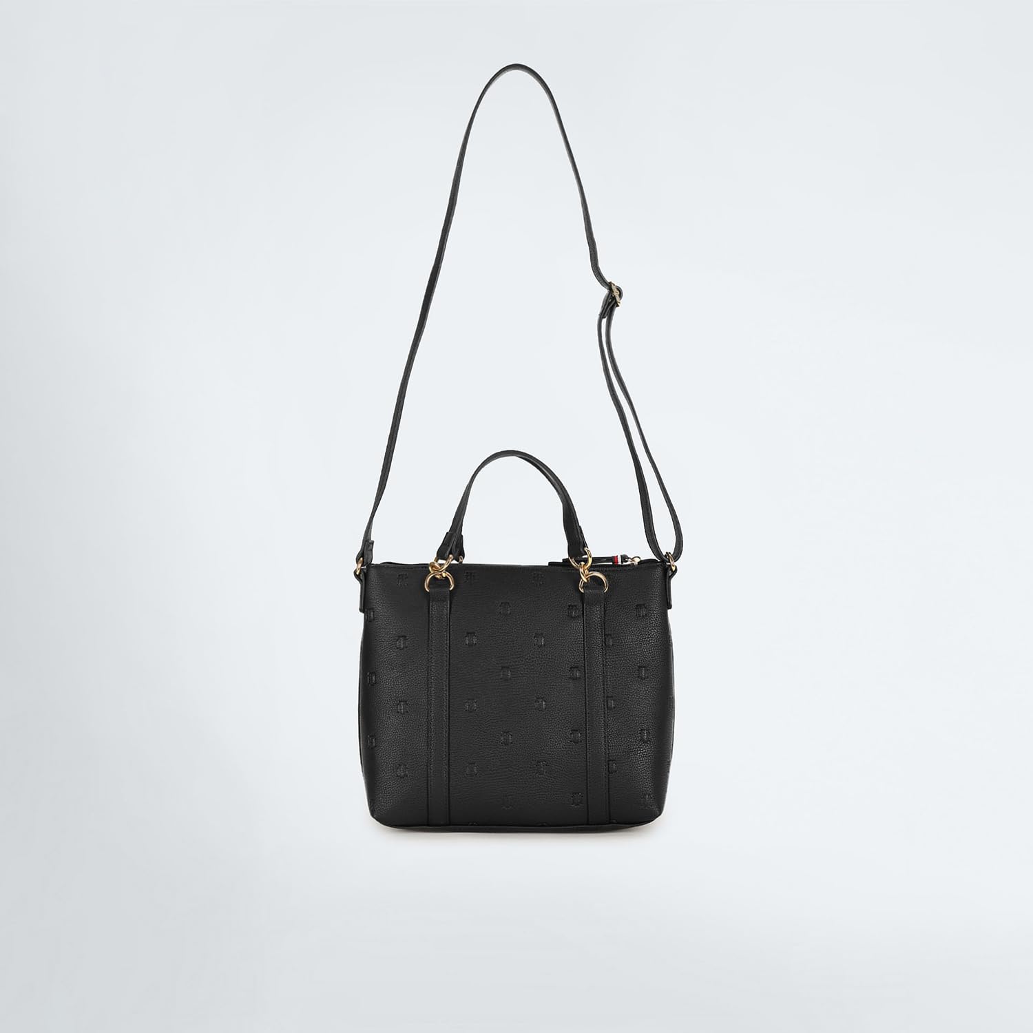 Tommy Hilfiger Pu Black Monogram Women Shoulder Bag (OS) 4