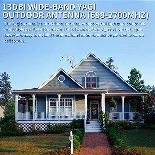 Goboost Cell Phone Signal Booster, GSM 3G 4G LTE Tri Band 2/4/5 70dB High Gain Verizon AT&T Cell Phone Signal Amplifier Repeater for Home and Office Up to 3,500 sq ft | FCC Approved 5