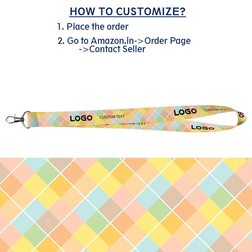 Magic Laughs Pastel Diamond Pattern ID Card Satin Tag (20MM) 5