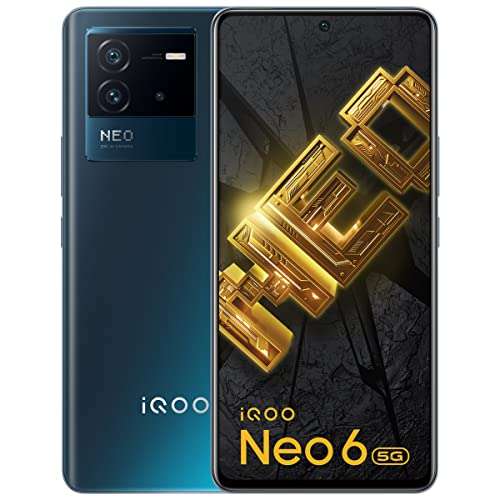 iQOO Neo 6 5G (Dark Nova, 8GB RAM, 128GB Storage) | Only Snapdragon 870 in The Segment | 50% Charge in Just 12 Mins | 90 FPS Gaming Support* 1