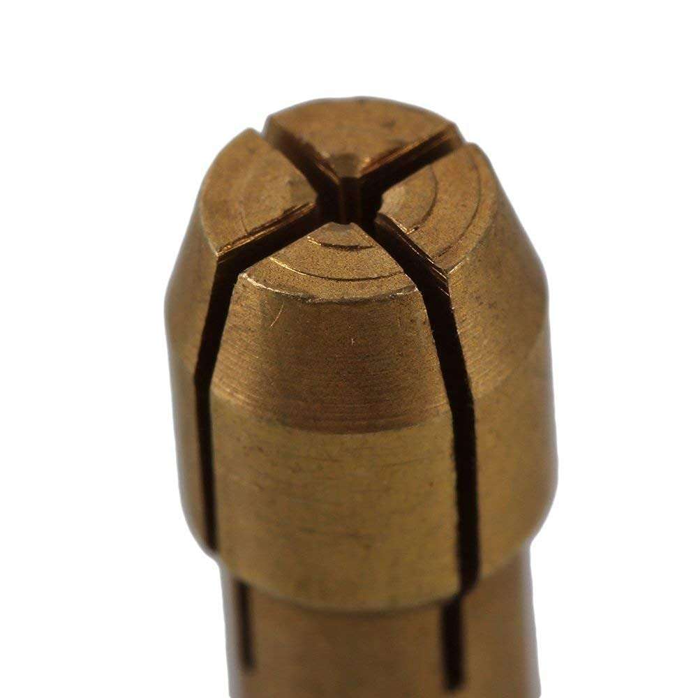 Diy Crafts 10998 India 999 0.5-32mm Brass Collet Drill Chuck for Dremel Rotary Tools, Multicolor, Pack of 10 5