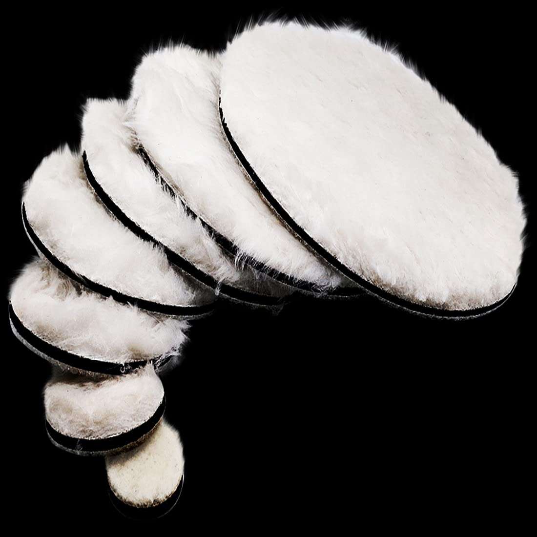 DIY Crafts 3 Pcs, 6" inch Felt Fur Pad Only, Car Motorbike Care Fur Felt Pad For Gross Wax Polishing Buffing Pad Polishing Buffer Drill Adapter M10/14 Conn (3 Pcs, 6" inch Felt Fur Pad Only) 5