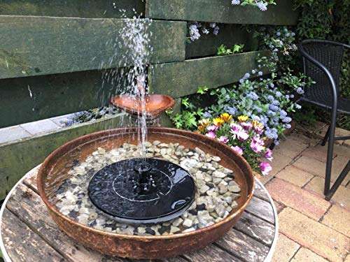 Solar Fountain, Solatec Solar Powered Bird Bath Fountain Pump 1.4W Solar Panel Kit Water Pump,Outdoor Watering Submersible Pump for Pond, Pool, Garden, Fish Tank, Aquarium 6