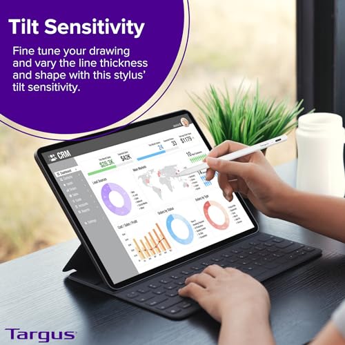 Targus Active Stylus for iPad - Take Notes, Doodle and Navigate Seamlessly, 1:1 Apple Pencil Size and Accepts Original Apple Pencil Replacement Tip (AMM174AMGL) 4