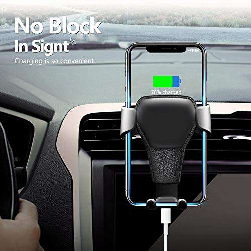 OWX Car Phone Mount, Air Vent Phone Holder for Car, Phone Holder for Car,Auto-Clamping Cell Phone Car Mount for All Smartphone(White) 2