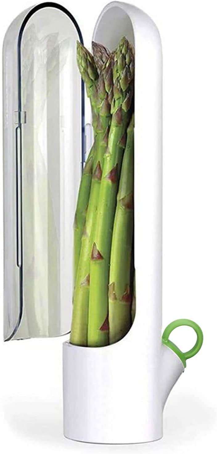 Herb Savor Pod, Herb Keeper, 9.8 Inch Herb Storage Container for fridge, Keep Vegetables Fresh and Save Asparagus, Convenient Kitchen Tool for Cilantro, Mint, Parsley transparent BPA Free 3