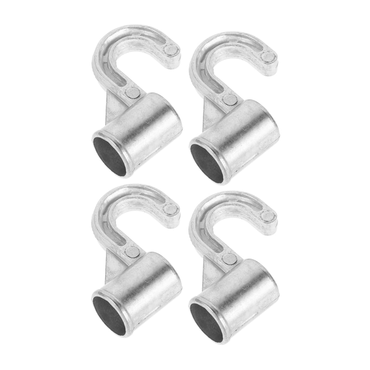 Gadpiparty 4pcs Aluminum Alloy Wardrobe Closet Rod Hooks Durable Hanger Hooks for Hanging Clothes Coats Belts Scarves Ideal for Modern Closet Organization 1