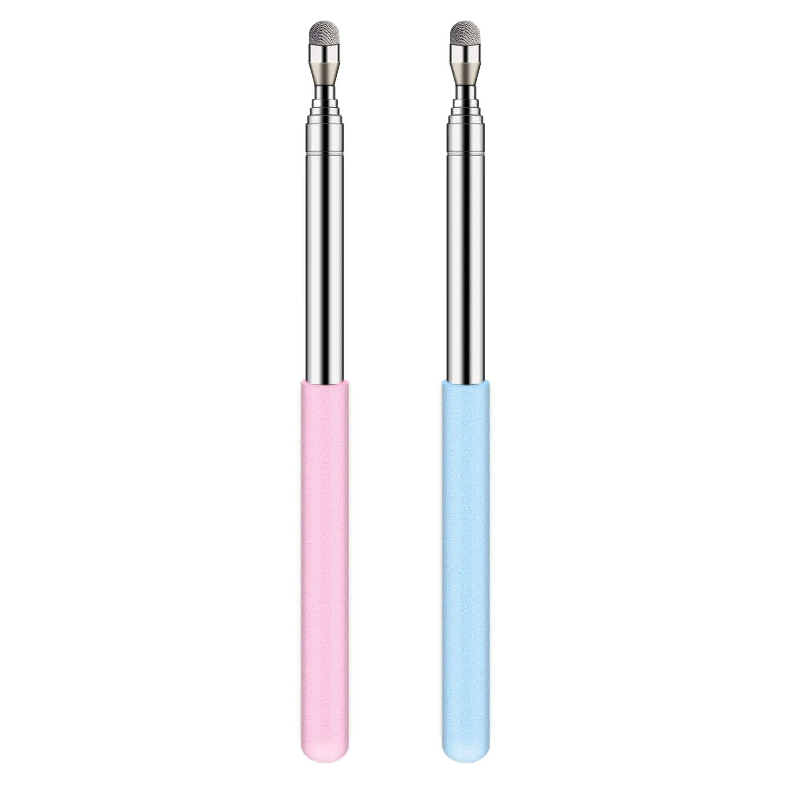 Telescoping Poiner Stick for Classroom Teacher Kids Reading, Dumero Retractable Pointer with Stylus for Touchscreens, Extendable Presentation Pointers, Classroom Must Have Supplies Essentials, 2 Pack 1