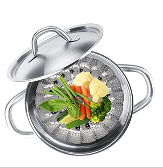 FASTYLE Stainless Steel Steamer Basket for Stainless Steel Hot Bowl/Pot Holder 4