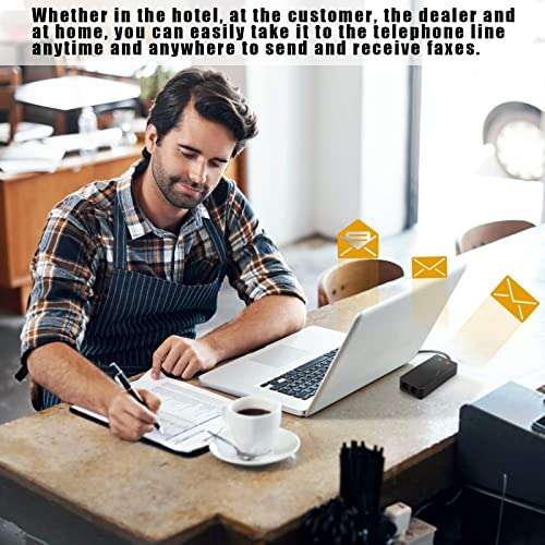 AGPtek External USB 2.0 3 in 1 Data Voice Dial Up Modem 56K V.92 V.90 CX93010 WIN7 Receive Send Fax on Computer with RJ11 Cable 6