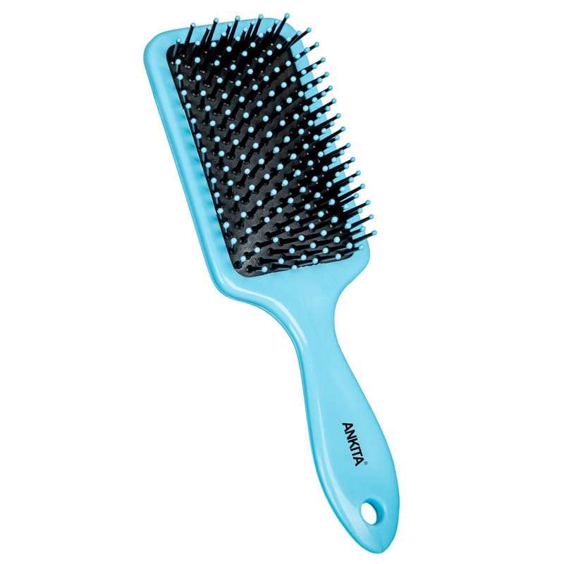 Ankita Flat Hair Brush|Paddle Brush with Strong and Flexible soft Bristles|For Grooming, Straightening, Smoothing, Detangling Hair, Ideal for Men & Women (144 C) 1