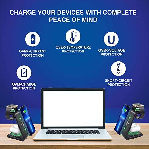 Fast Wireless Charging Station for iPhone, Apple Watch and Airpods (Black) 3