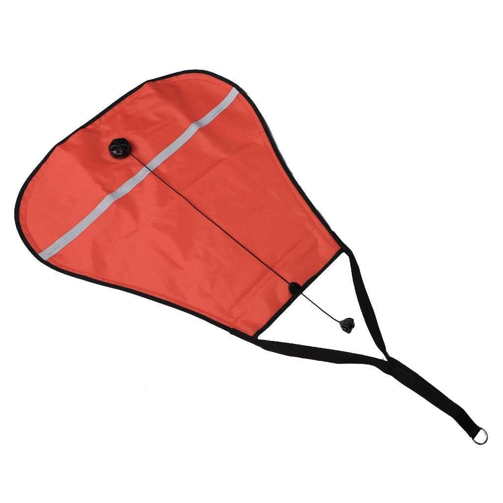 MOH Deluxe Nylon 70lbs Salvage Lift Bag with Dump Valve for Scuba Diving Orange 3