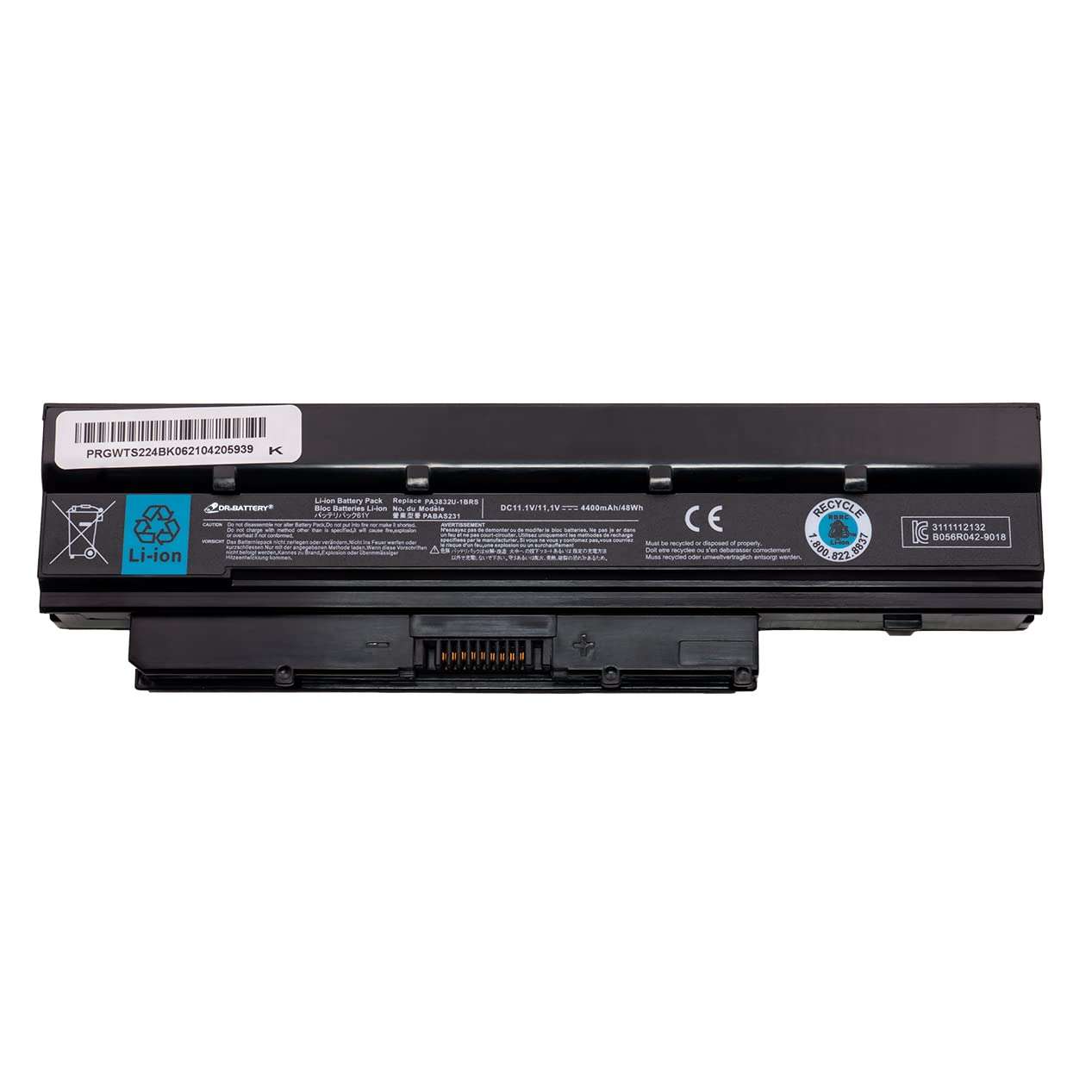 DR. BATTERY PA3820U-1BRS Laptop Battery Replacement for Toshiba Mini NB505 Mini NB500 Mini NB550D Series Satellite T230 Series Portege T230 Series PABAS231 PA3821U-1BRS [10.8V/4400mAh/48Wh] 2