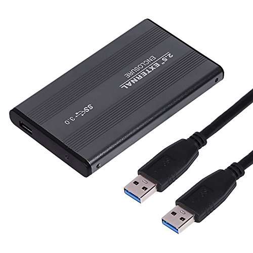 HDE External Hard Drive Enclosure USB 3.0 to SATA SSD and HDD Case 2.5-Inch Drive Compatible Aluminum Enclosure Disk Case Housing 1