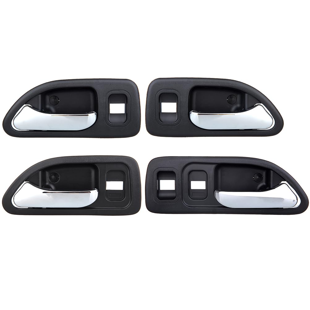 LUJUNTEC Interior Front Rear Driver Left Passenger Right Door Handle Replacement for 1994-1997 for Honda for Accord, Replace OE 72665SV4003ZC;72665SV4013ZB 4pcs Chrome 1
