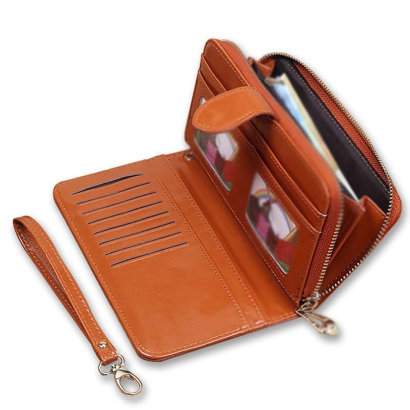 AFPSDLFJDLS Multi functional long handbag for women, large capacity handbag with multiple card slots 4