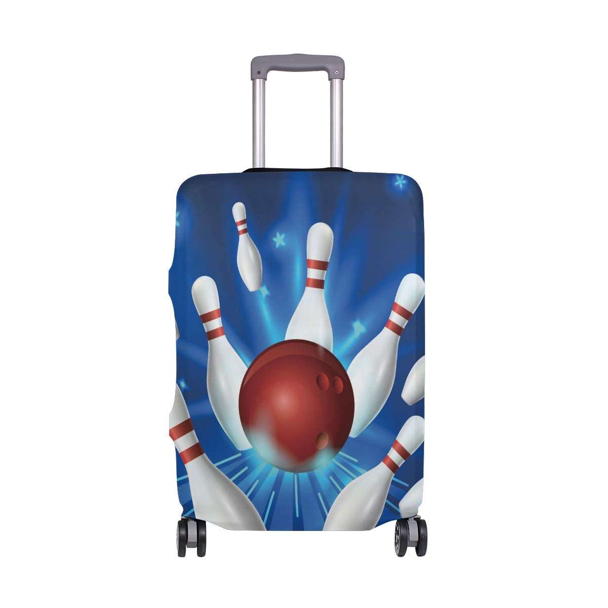 DERLONKAJE Travel Suitcase Protector Bowling Luggage Cover 29-32 Inch 1