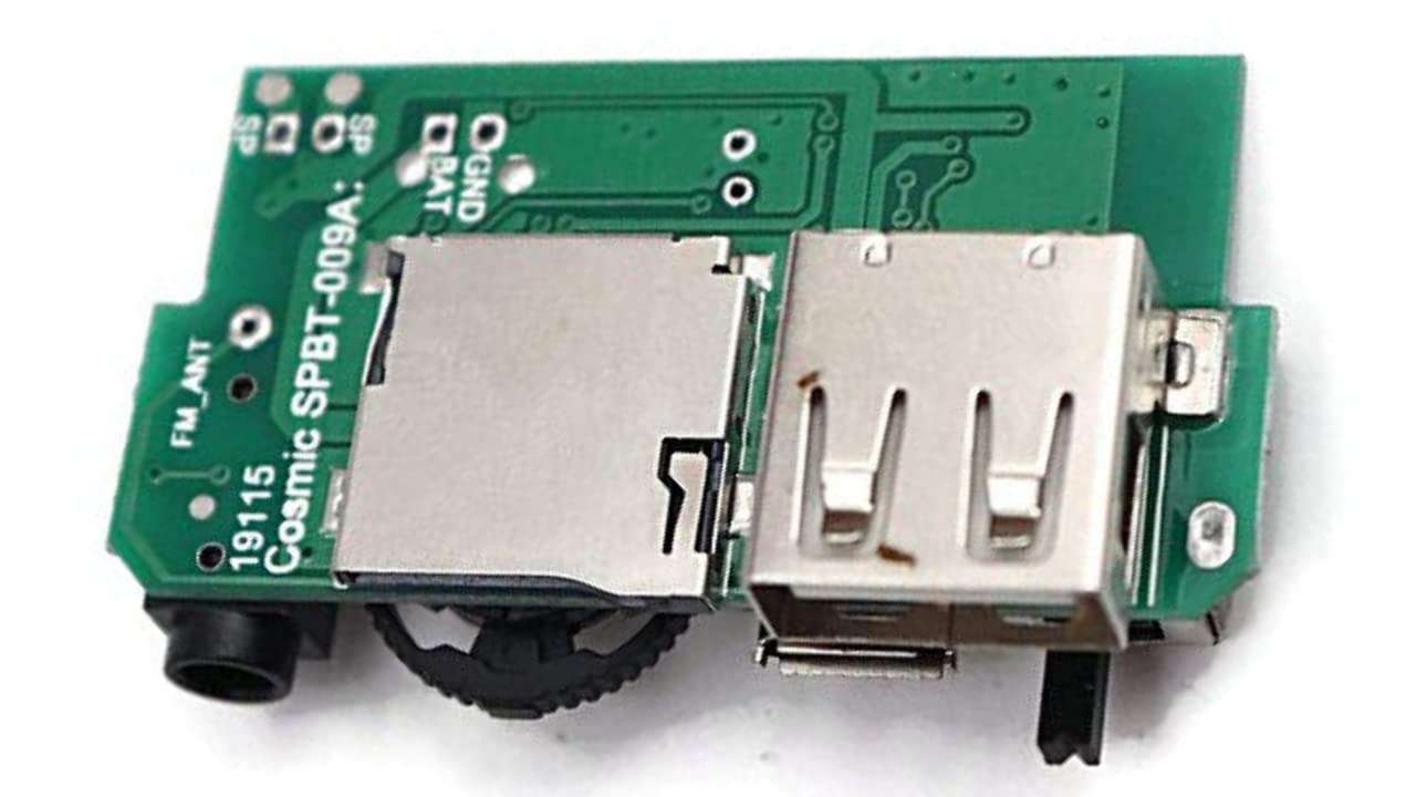 ESPtronics Bluetooth Speaker Circuit Module Board Kit for DIY Mini Boom Box 5 watts FM USB AUX Card Wireless with 2 inch Speaker 5