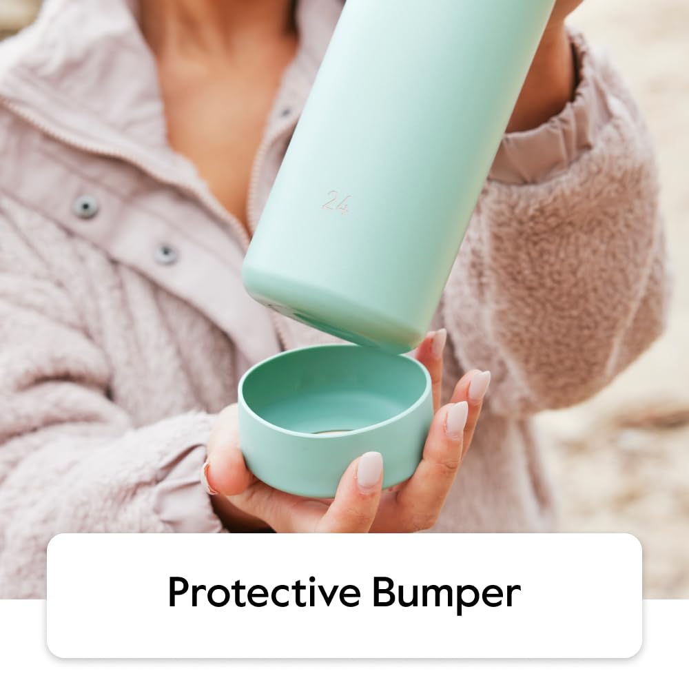 Takeya Actives 22 oz Vacuum Insulated Stainless Steel Water Bottles with Spout Lid Bundle - Teal and Bluestone 4