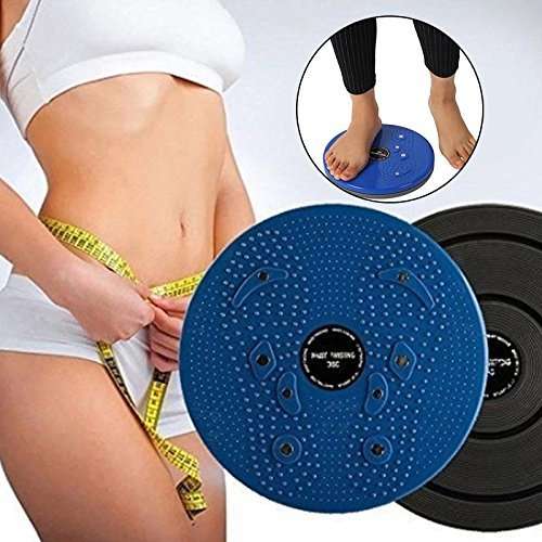 SKYFUN (LABEL) Plastic Tummy Waist Twister Magnetic Disk Hot Sweating Body Shapers Slimming Rotating Machine Ankle Body Aerobic Exercise Reflexology Cincher Girdle Both Direction Rotation-Multi Color 6