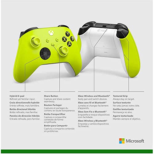 Xbox Core Wireless Gaming Controller – Electric Volt Series X|S, One, Windows PC, Android, and iOS 6