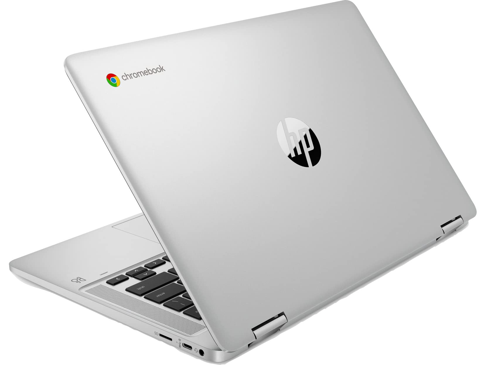 HP Chromebook x360 2-in-1 Laptop, 14" HD Touchscreen, Intel Celeron N4500, 4GB LPDDR4x RAM, 32GB eMMC Flash Memory, Webcam, WiFi, Bluetooth, Chrome OS. Silver 4