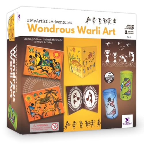 TOYKRAFTT Warli Art Painting Kit Wondrous| Warli Art and Craft Kit for Kids| Learning Activity Games DIY Toys| Craft Kit Kids Activity| Age of 7 Year Above 1