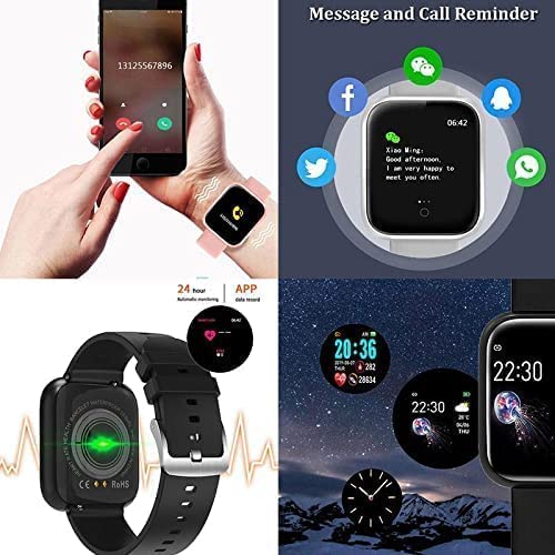 SmartWatch for Mens Womens Boys Girls,Bluetooth Smart Fitness Band Watch with Heart Rate Activity Tracker Step & Sports Activity Tracker Smart Watch for Men/Women/Boys/Girl, ID-116 Smart Watch 3