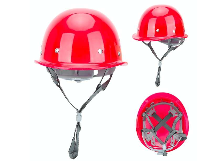 WYATT FRP Fiberglass Safety Helmet Construction Protective Helmets Anti-Smashing Work Cap Labour Engineering Impact Resistance Hard Hat (RED) 3