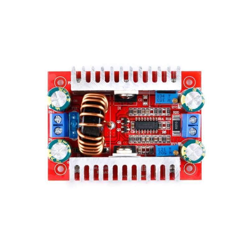MusRock 400W DC-DC Boost Module 8.5–50V Input 10–60V Output 96% Efficiency -40°C to +85°C Wide Temp, Compatible with STM32, LabVIEW 1