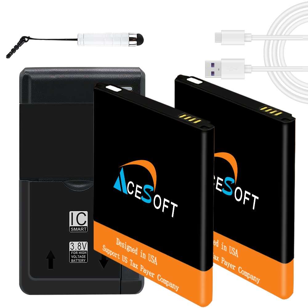 Large Capacity Boosting 5680mAh Displaceable Battery Universal Quick AC Dock Home Charger Type C USB 3.1 Cable Stylus Compatible with Verizon Samsung Galaxy XCover Pro SM-G715U 1