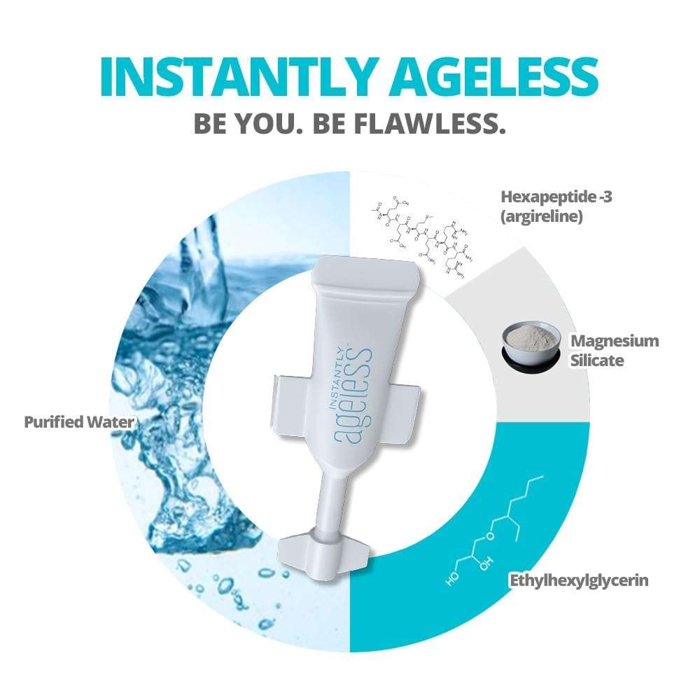 Instantly Ageless - Instant Face Lift Cream - Skin Care for Anti Aging face cream - Wrinkle Tightener - Instant Under Eye Bags Remover - Facelift in a Box of 25 Vials 3