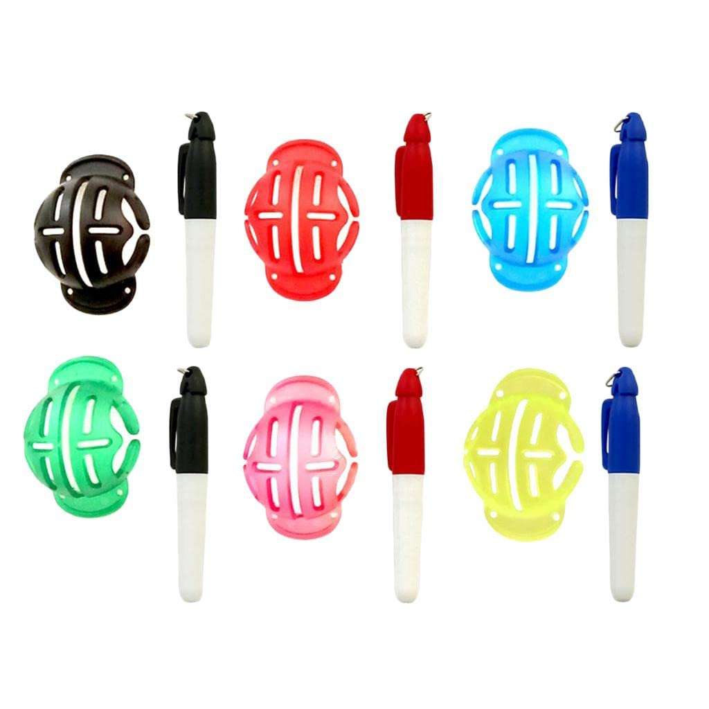 MOH 6pcs Golf Ball Line Marker Liner Drawing Alignment Tool Stencil Training Aid 4