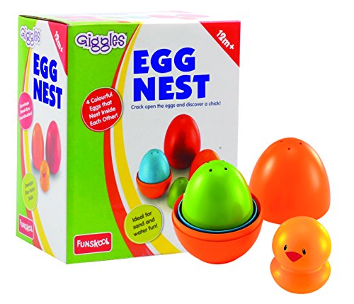Giggles Funskool Plastic Eggs Nesting Toy with A Chick Musical Snail, 3 in 1 Pull Along Toy, 12 Months Icecream Turtle, 2 in Pull Along Toy, Walking, Shape Sorting, 12 Months+ 3