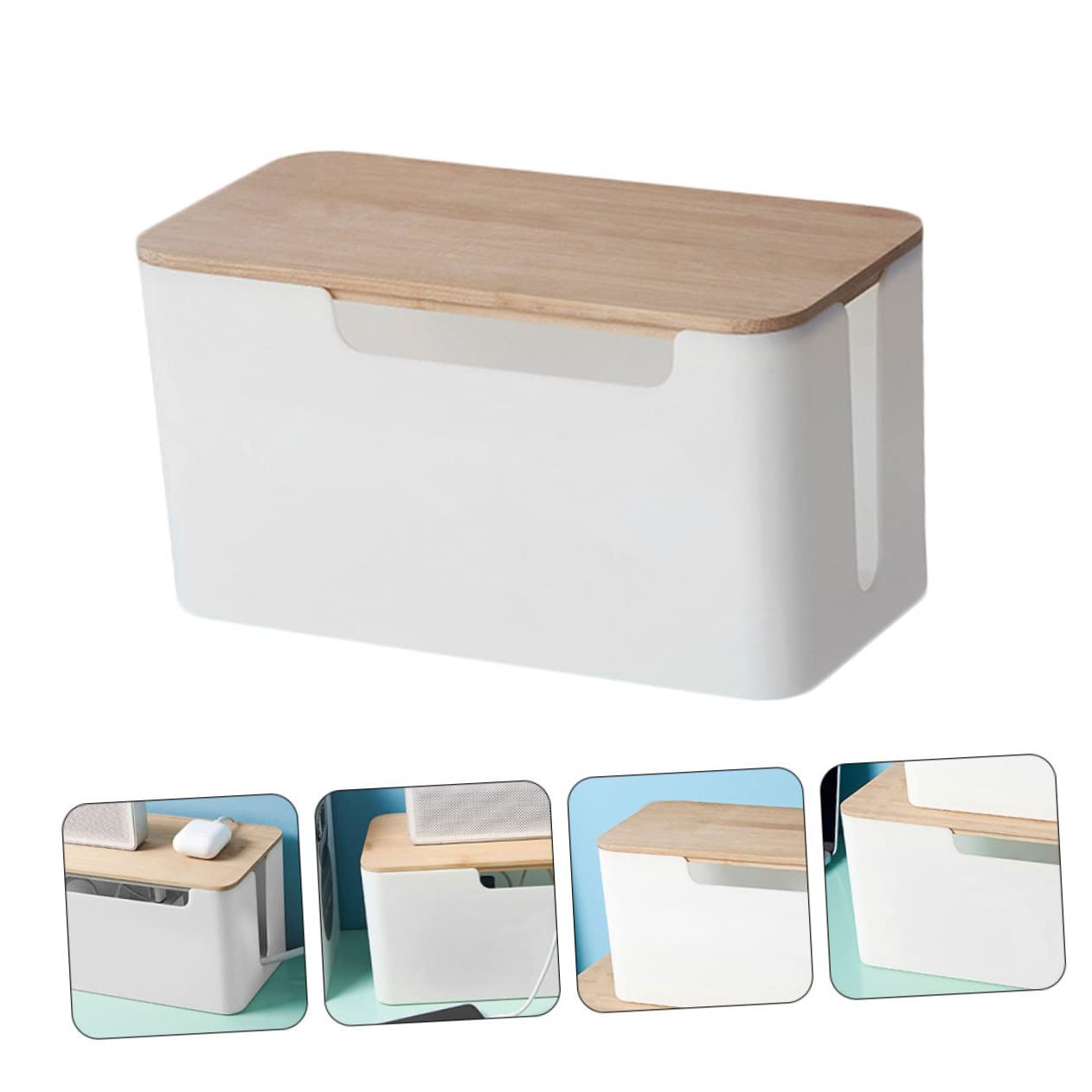 SWOOMEY Electrical Cord Management Box Case Detachable Cover ABS Cable Box for Efficient Power Plug Arrangement 6