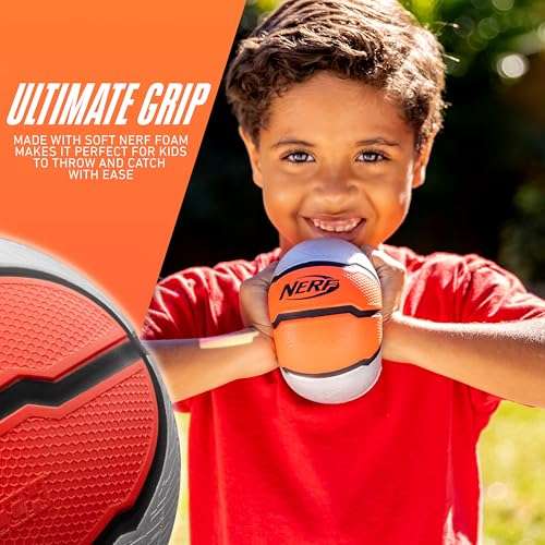 Nerf Mini Foam Sports Ball Set - Foam Football, Soccer Ball + Basketball Set Soft Sports Toy for Kids - Multicolor 3