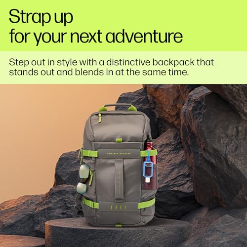 HP Odyssey Backpack for 15.6-inch Laptop (Grey/Green) 3