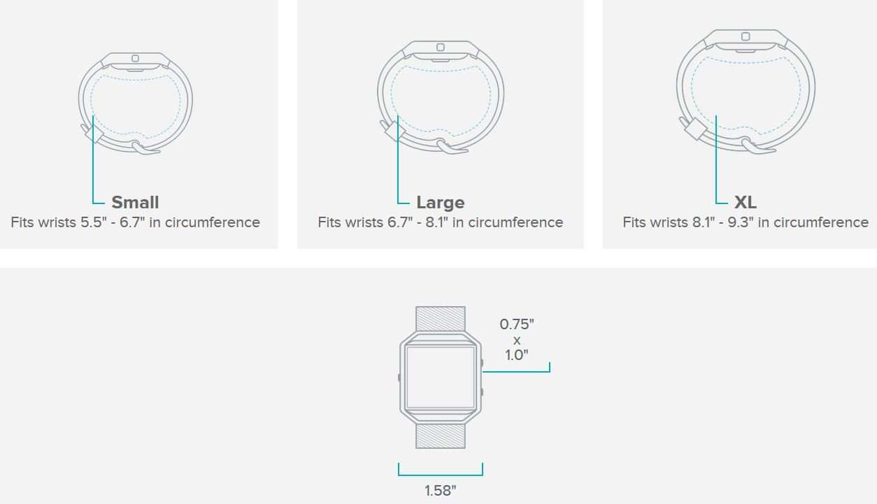 Fitbit Blaze Smart Fitness Watch with Time Display, Black, Silver, Small (5.5 - 6.7 inch) (US Version) 5