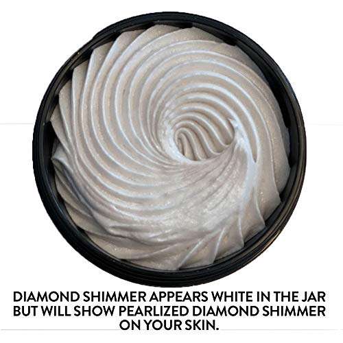 GLIMMER GODDESS Organic Whipped Body Butter - Sexy Level 2 Diamond Shimmer - Moisturizing & Nourishing Skincare with Natural Ingredients - Sultry Glow & Hydration for All Skin Types - 4.0 oz 4