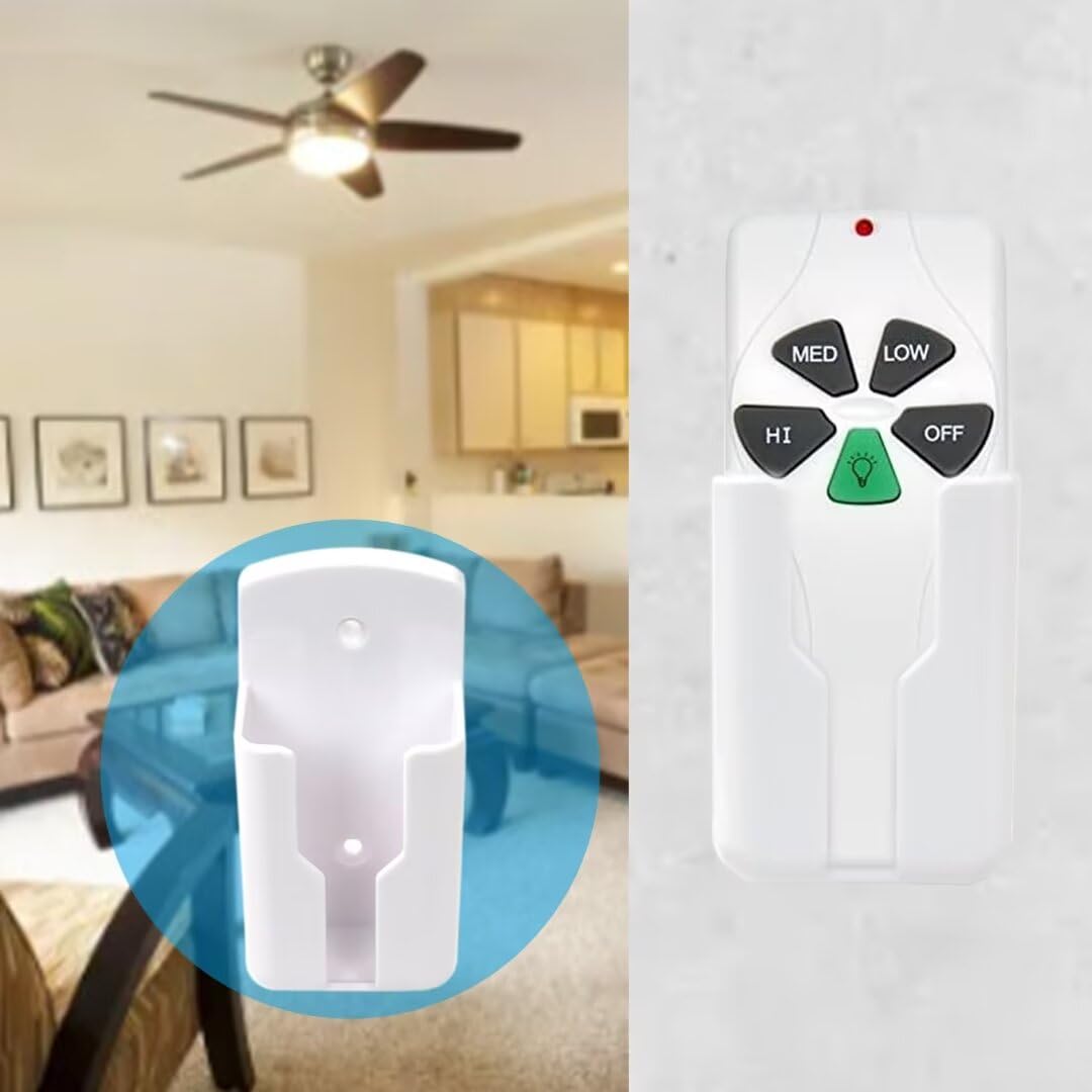 YIRVAHERE Ceiling Fan Remote Wall Mount Holder Fit for Hunter & for Casablanca Fan Remote K6711-01 Remote Control Holder 99795,Black 4