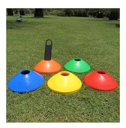 Tasco Sports Plastic Space Marker Agility Soccer Cones for Training, Football, Kids, Sports, Field Cone Markers (Multicolor, 15 Cones Set) with Carry Bag (Plastic, 15 pcs) 4