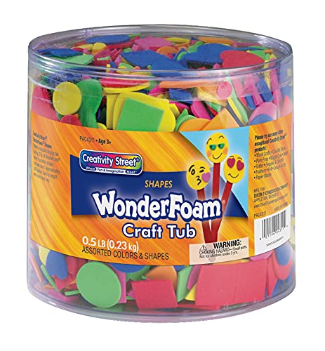 Wonderfoam Colors May Vary Shape Decorative Foam Shape, Colors and Size Varies, 0.5 lb Tub, Pack of 3000