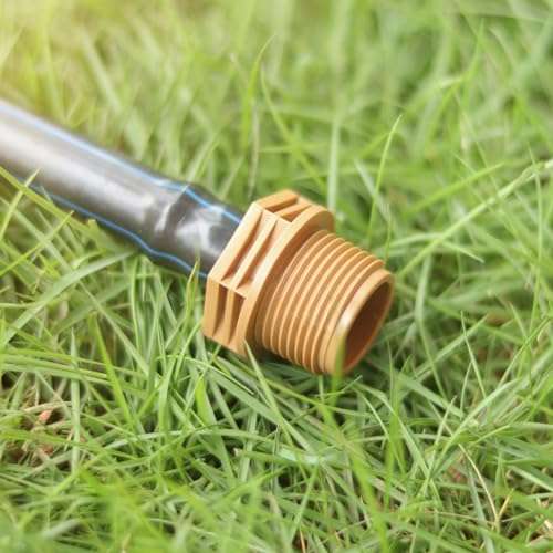 Copadri 12 Pieces 3/4 Inch PVC to 1/2 Inch Drip Irrigation Adapter Fittings, 3/4" Male Pipe Thread(MPT) x 1/2" Drip Line Barbed Coupling Connectors 3/4-in PVC to 1/2-in Poly Tubing Adapter 5