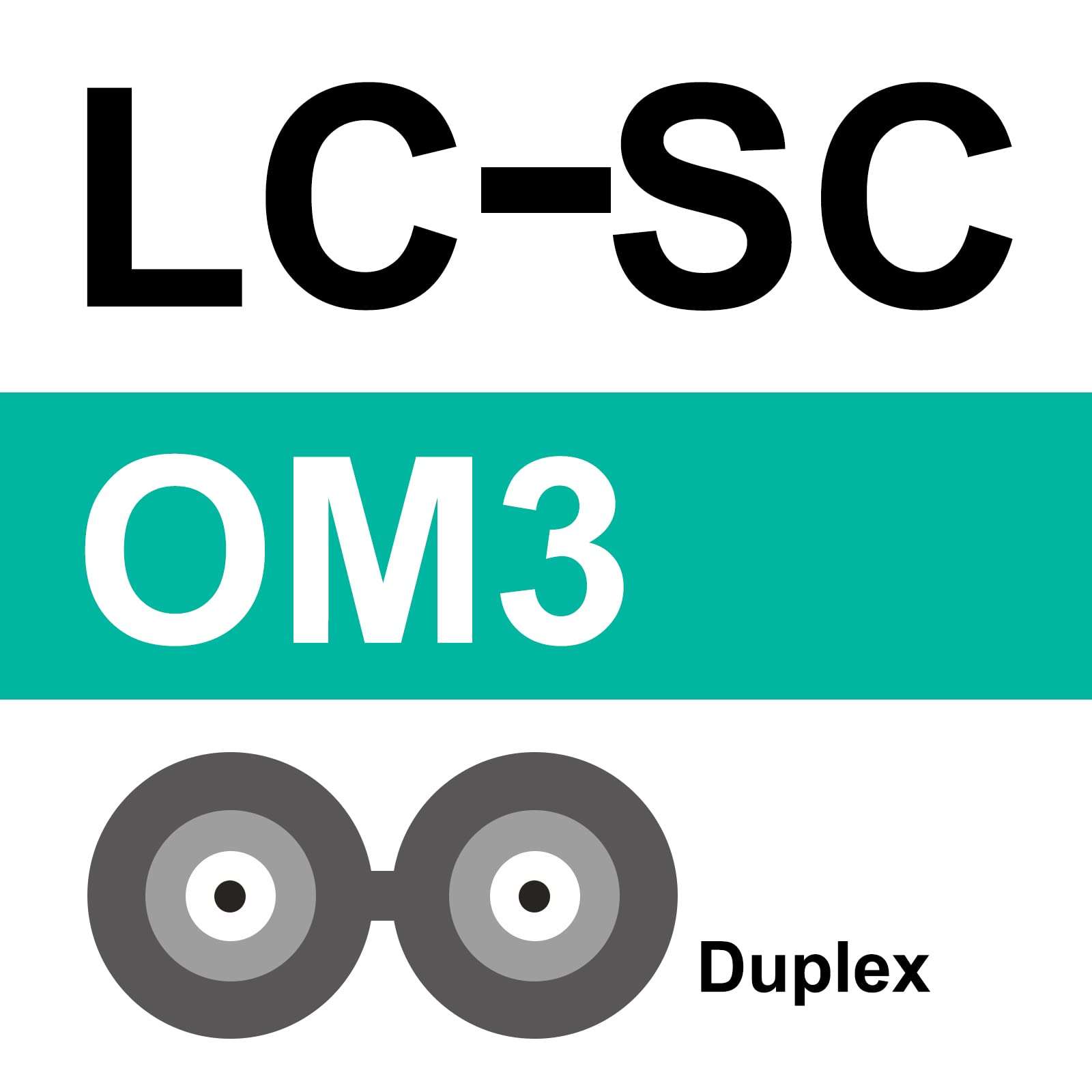 10Gtek Fiber Patch Cable - LC to SC OM3 10Gb/Gigabit Multi-Mode Jumper Duplex 50/125μm LSZH Fiber Optic Cord, Aqua, 10-Meter(32.8ft) 5