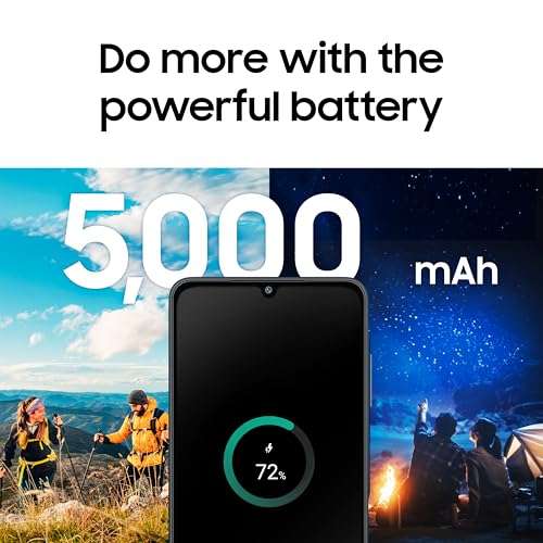 Samsung Galaxy A06 (Black, 4GB RAM, 128GB Storage)| 50 MP Main Camera| Upto 8GB RAM with RAM Plus| MediaTek Helio G85| 5000 mAh Battery Knox Vault: Security & Privacy| Fingerprint Sensor 4